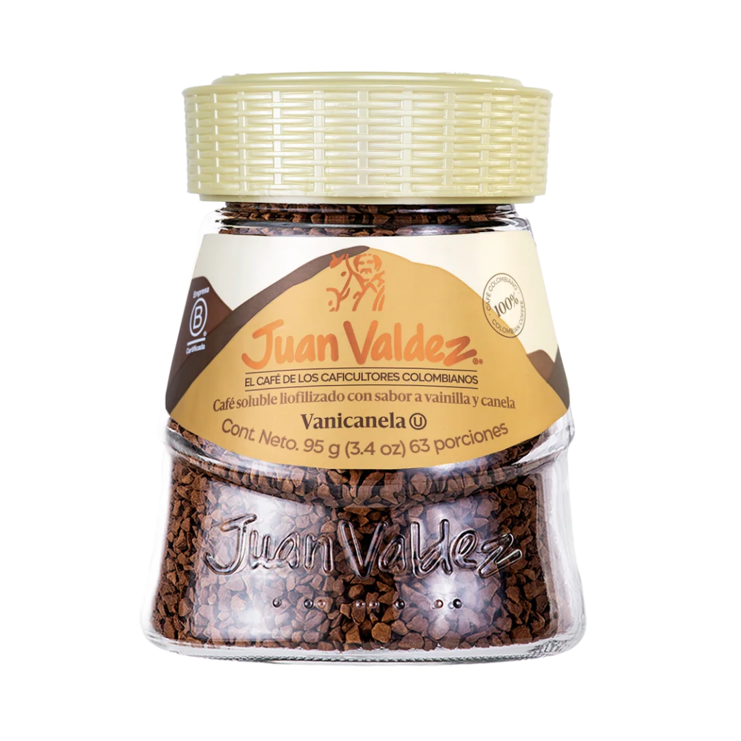 VANILLA CINNAMON SOLUBLE COFFEE JUAN VALDEZ 95GR