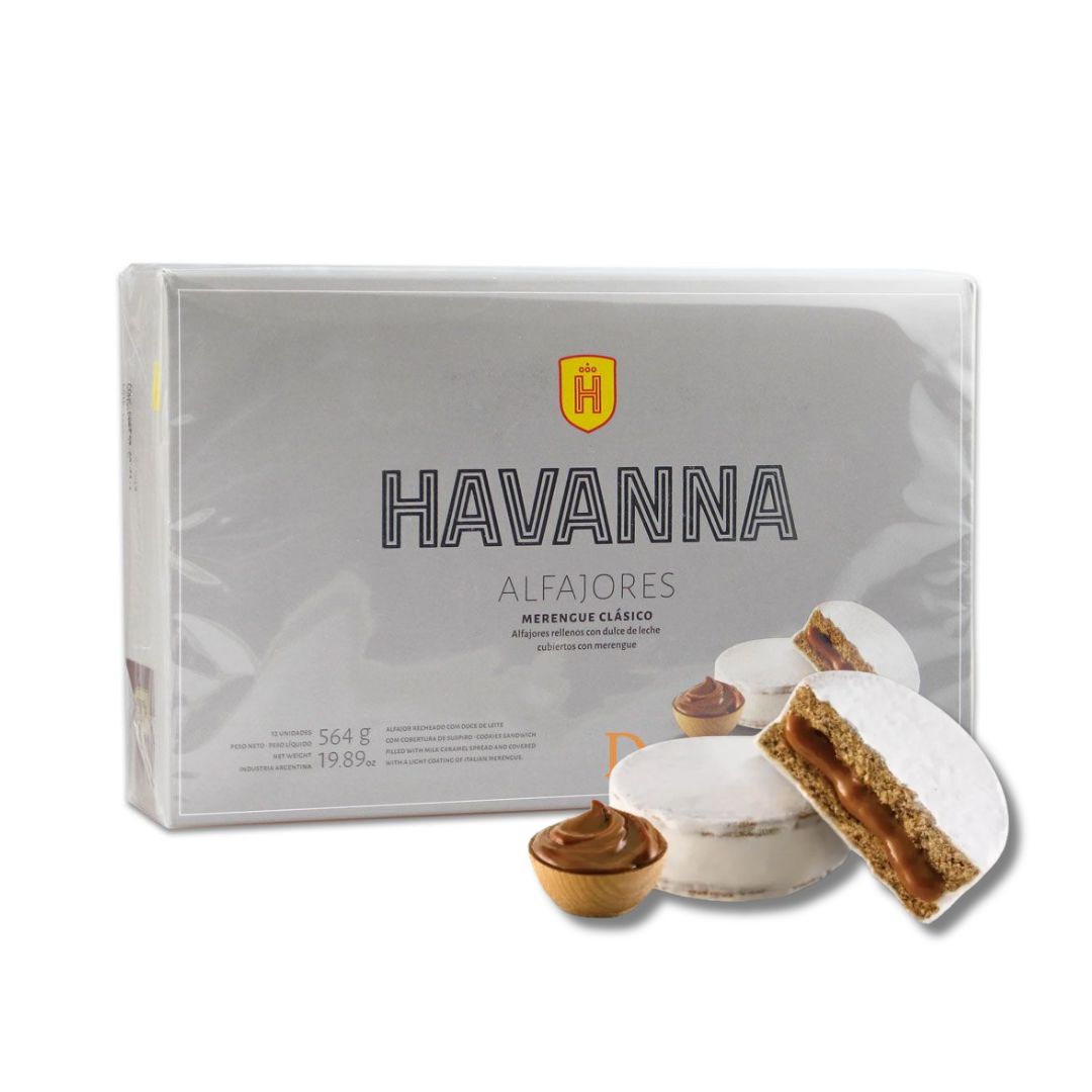 ALFAJORES HAVANNA DULCE DE LECHE & MERENGUE (BOX OF 6)