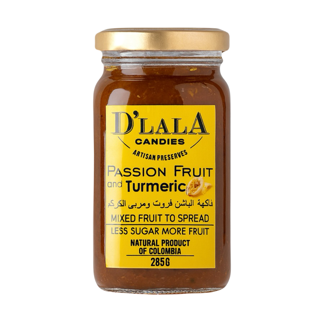 PASSION FRUIT AND TURMERIC MIXED FRUIT TO SPREAD DLALA 285GR