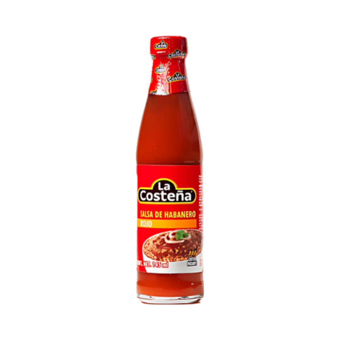 RED HABANERO HOT SAUCE LA COSTEÑA 145ML