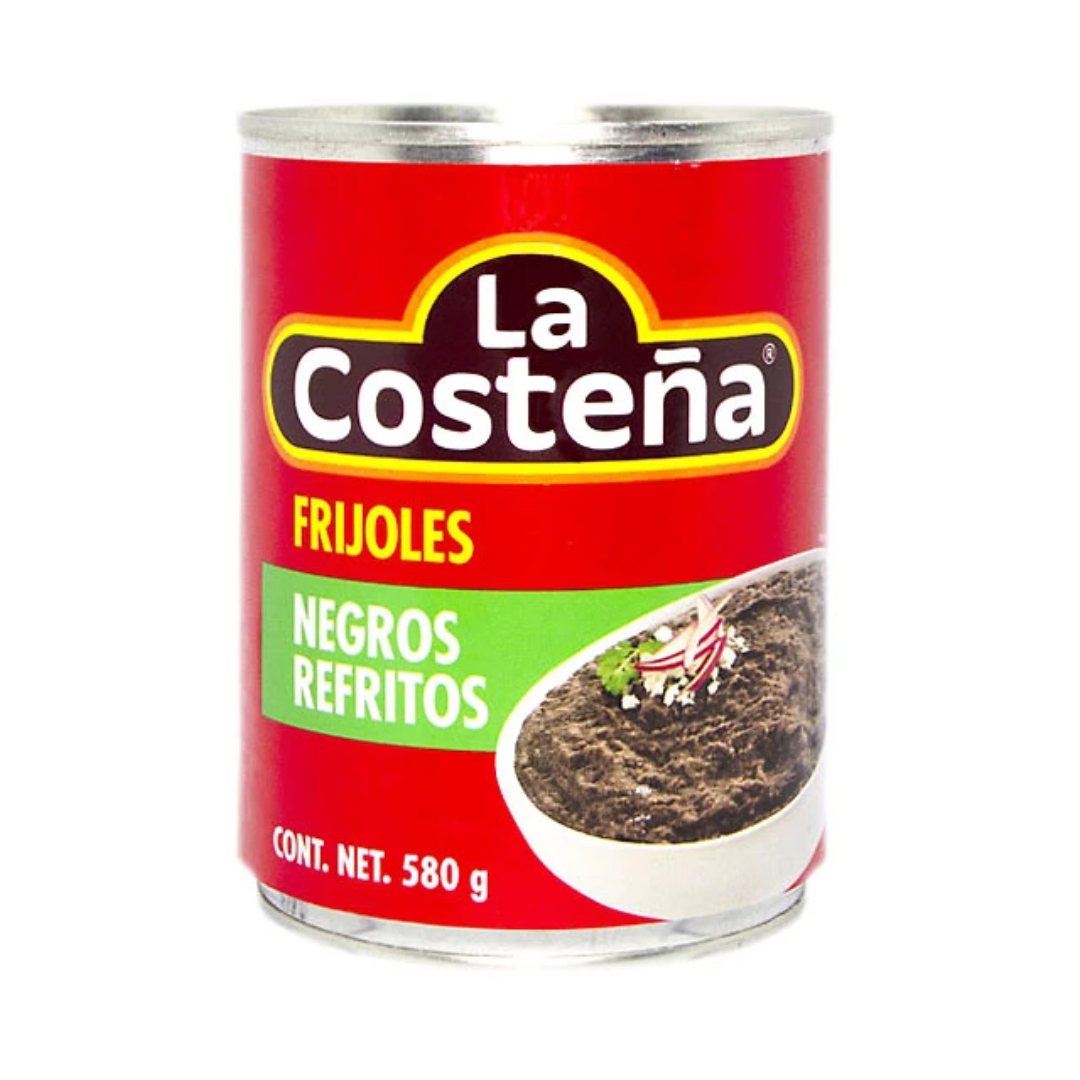 REFRIED BLACK BEANS LA COSTEÑA 580GR