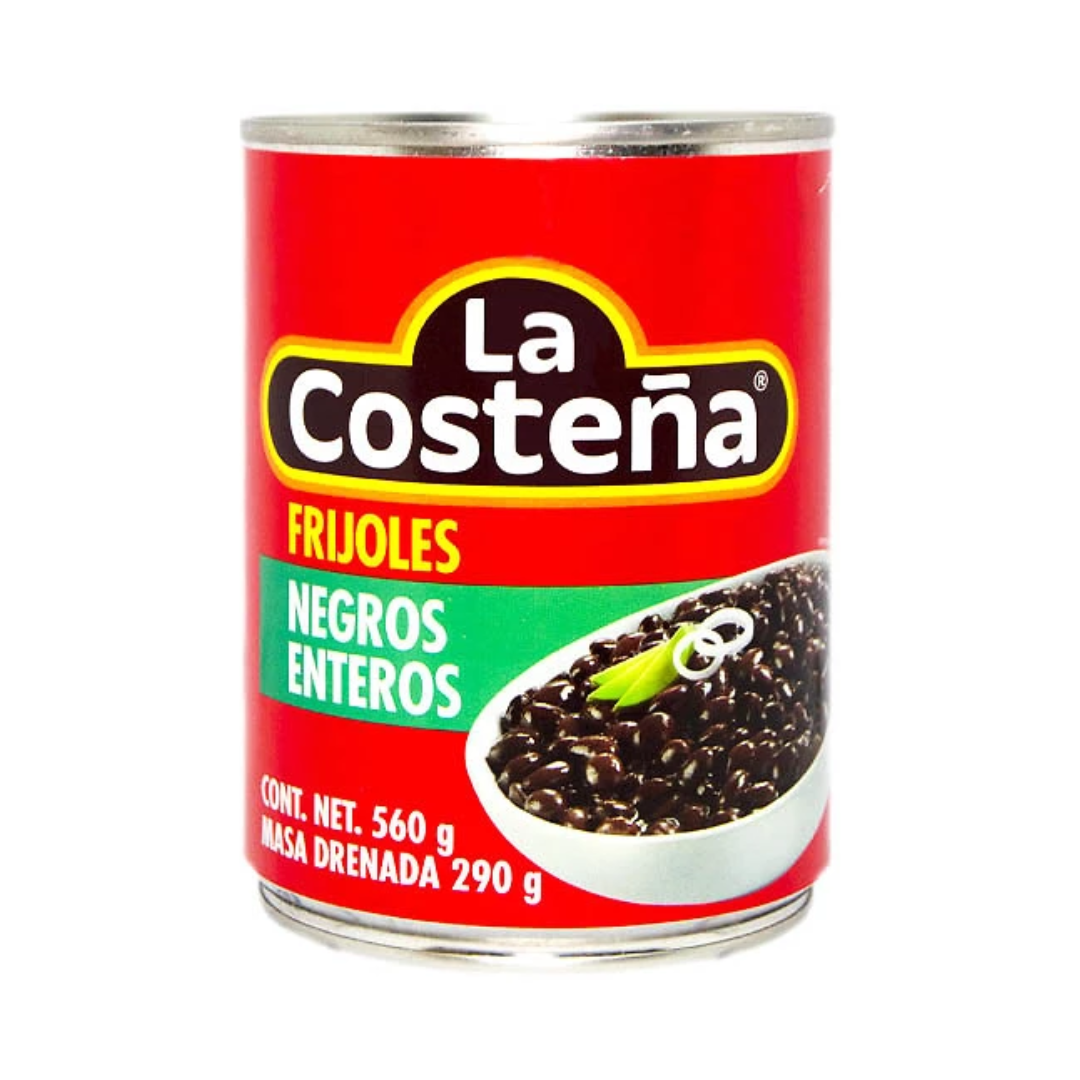 WHOLE BLACK BEANS LA COSTEÑA 560GR