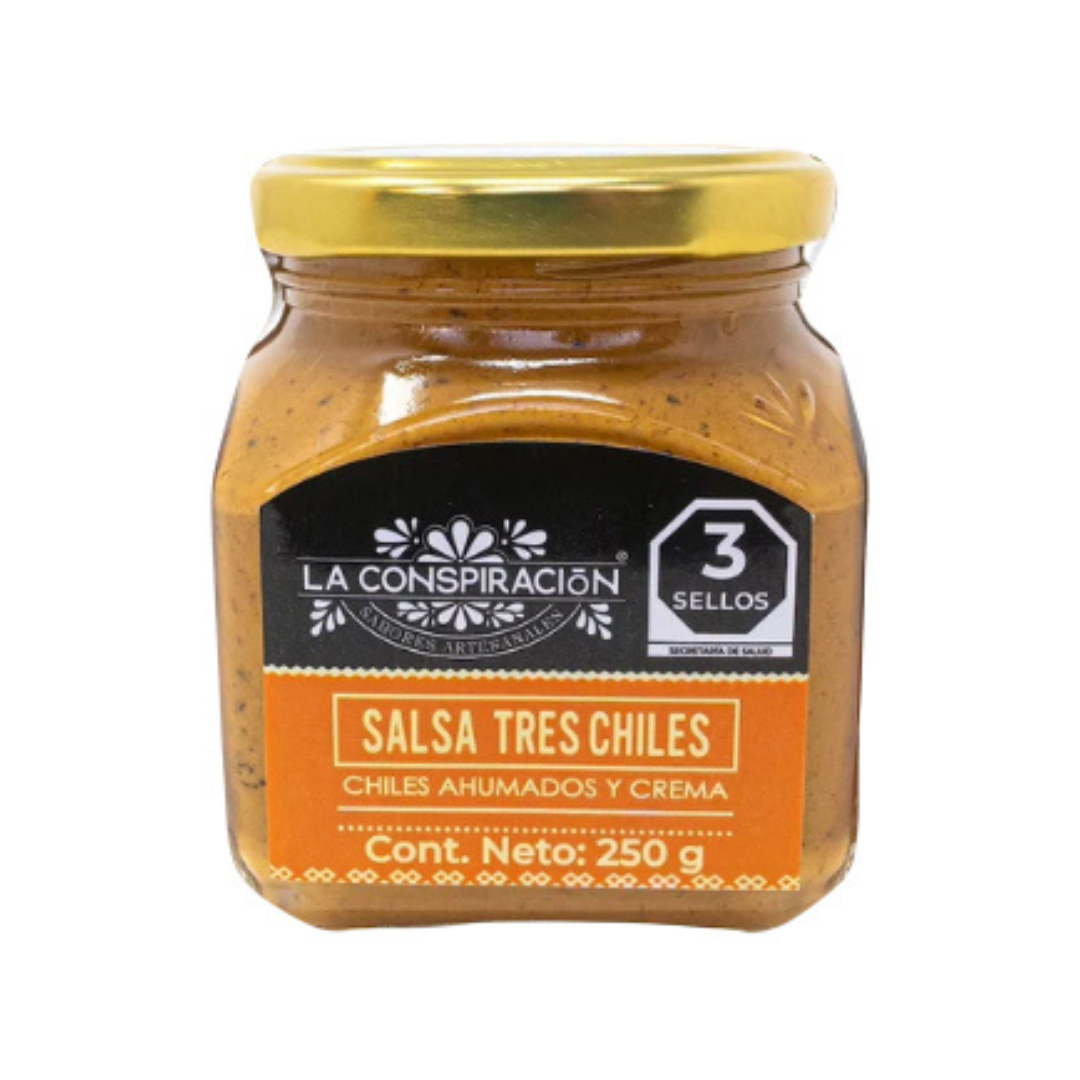 THREE CHILIS SAUCE LA CONSPIRACION 250GR