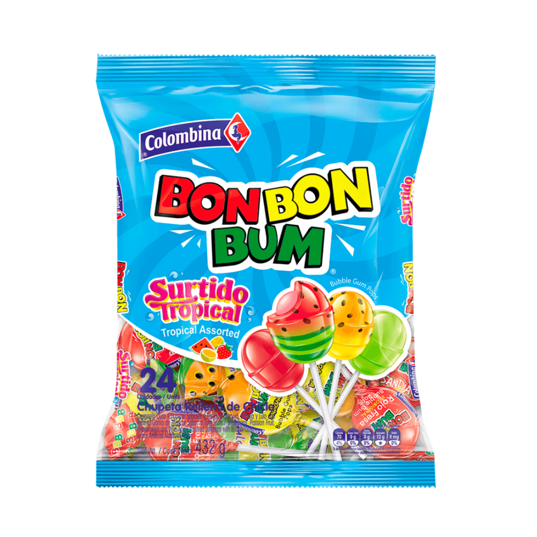 BON BON BUM TROPICAL ASSORTED 24PC - 19GR