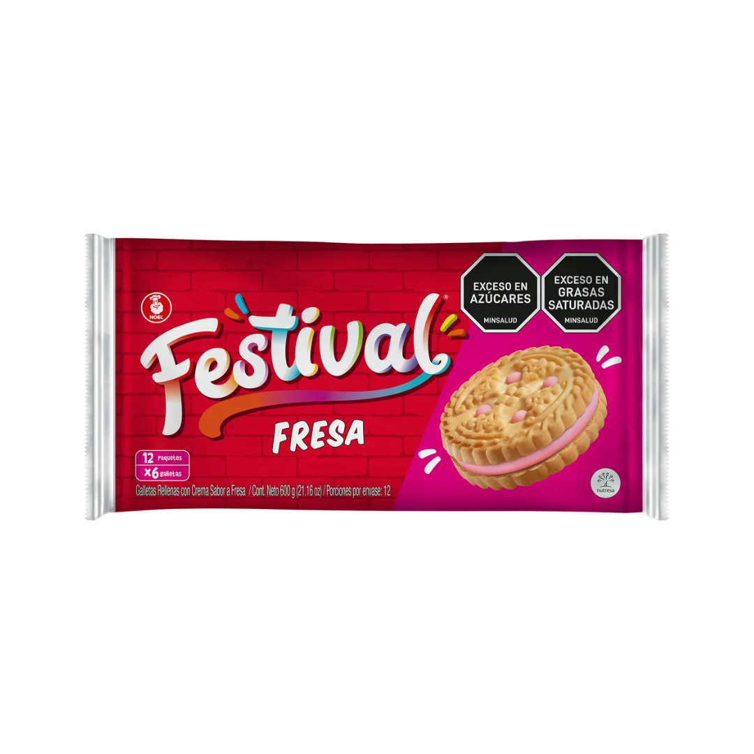 STRAWBERRY COOKIE FESTIVAL 12PC - 50GR