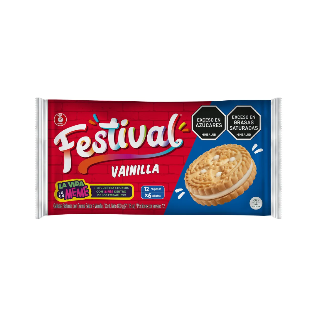 VANILLA COOKIE FESTIVAL 12PC - 50GR