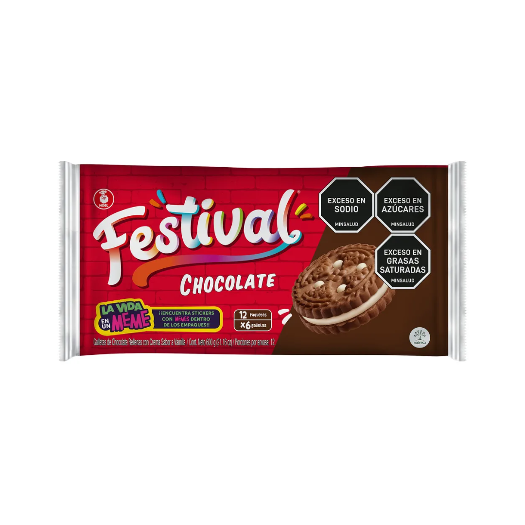 CHOCOLATE COOKIE FESTIVAL 12PC - 50GR