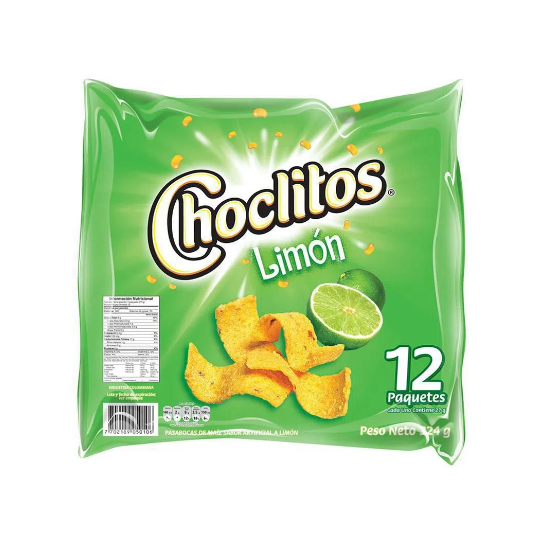 CHOCLITOS LEMON CHIPS 12PC - 45GR
