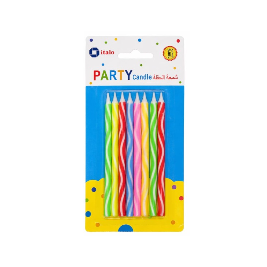ITALO PARTY CANDLE 8PC