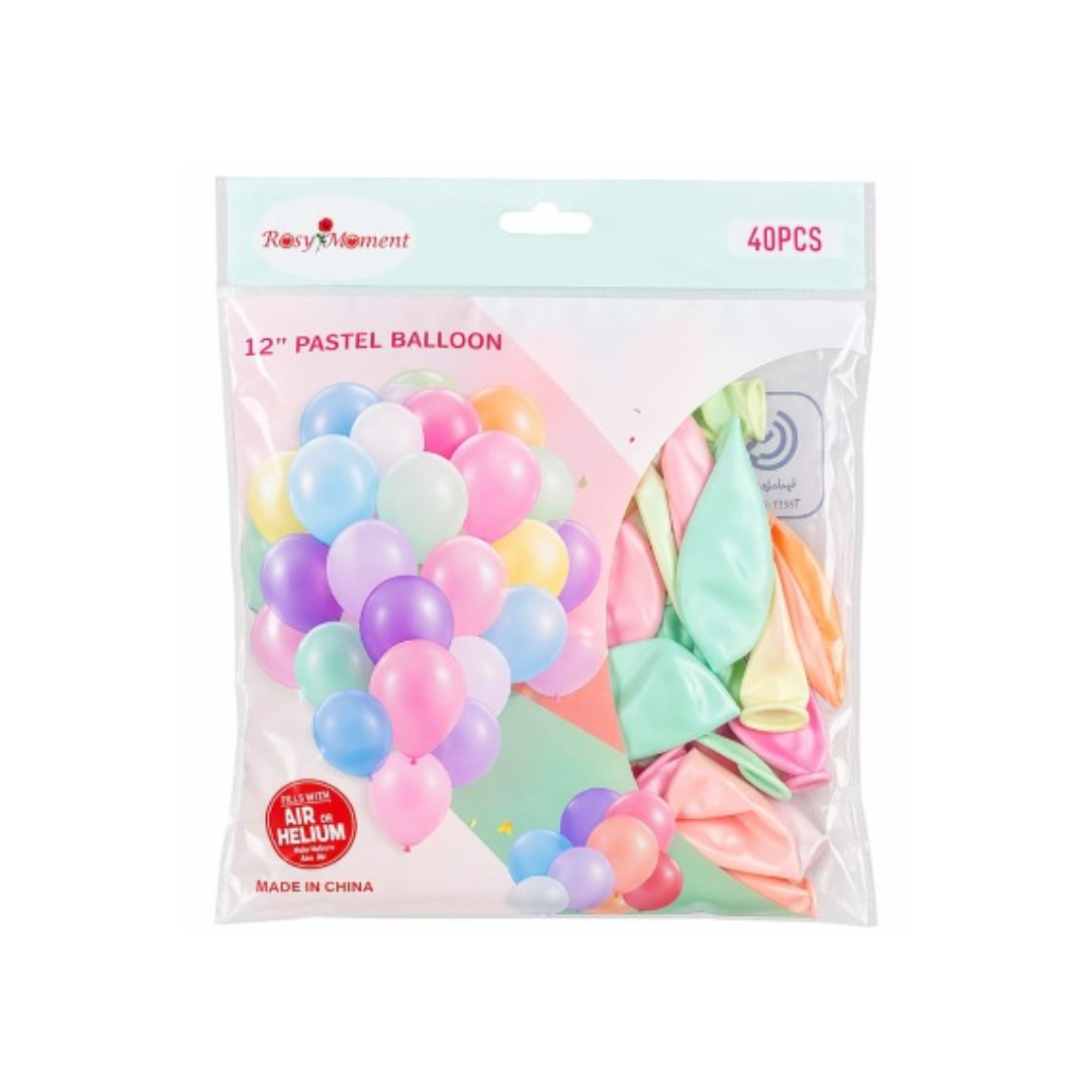 12" PASTEL BALLON 40PCS