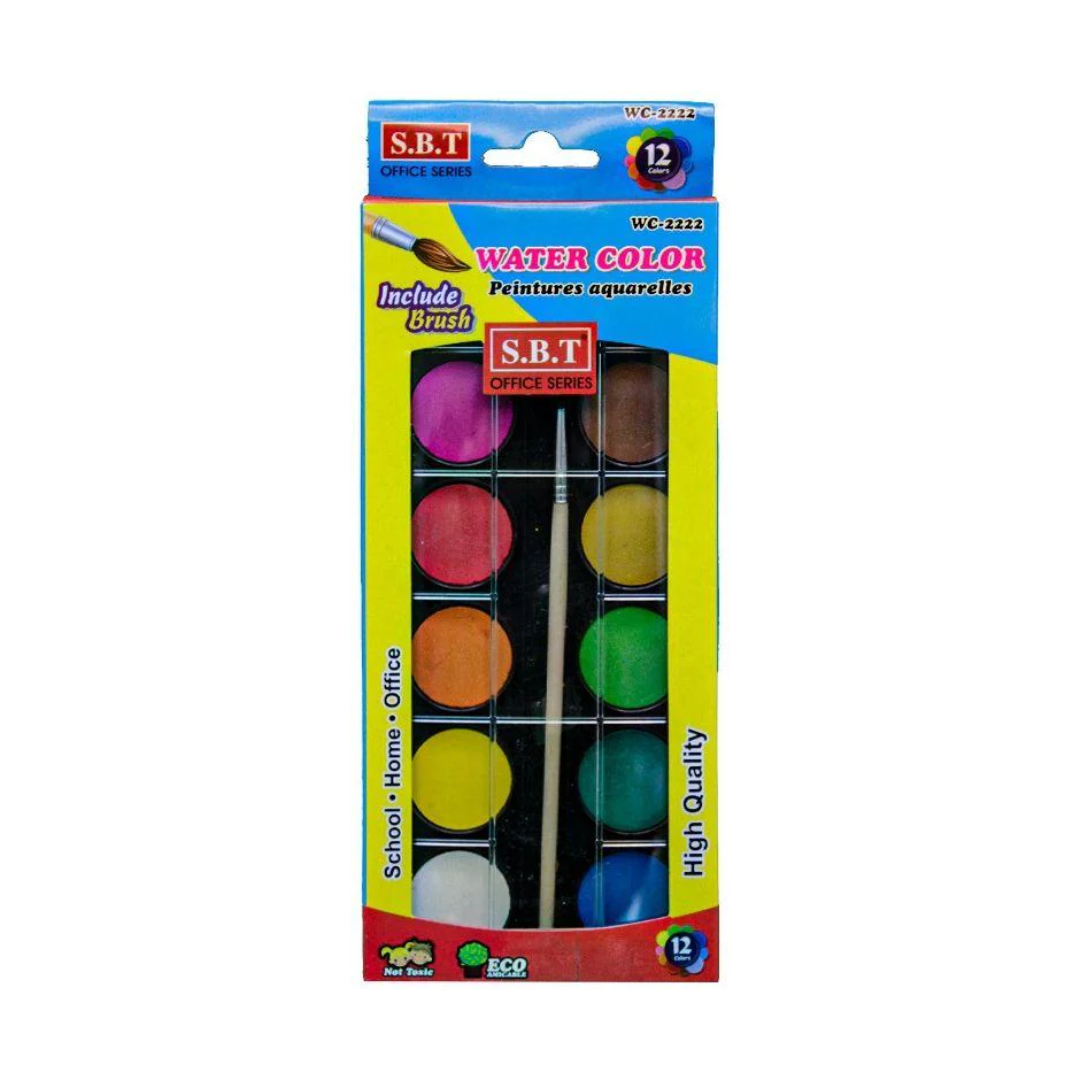 S.B.T WATER COLORS 12 COLORS