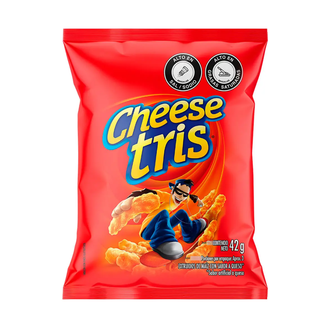 CHEESE TRIS CHIPS 42GR