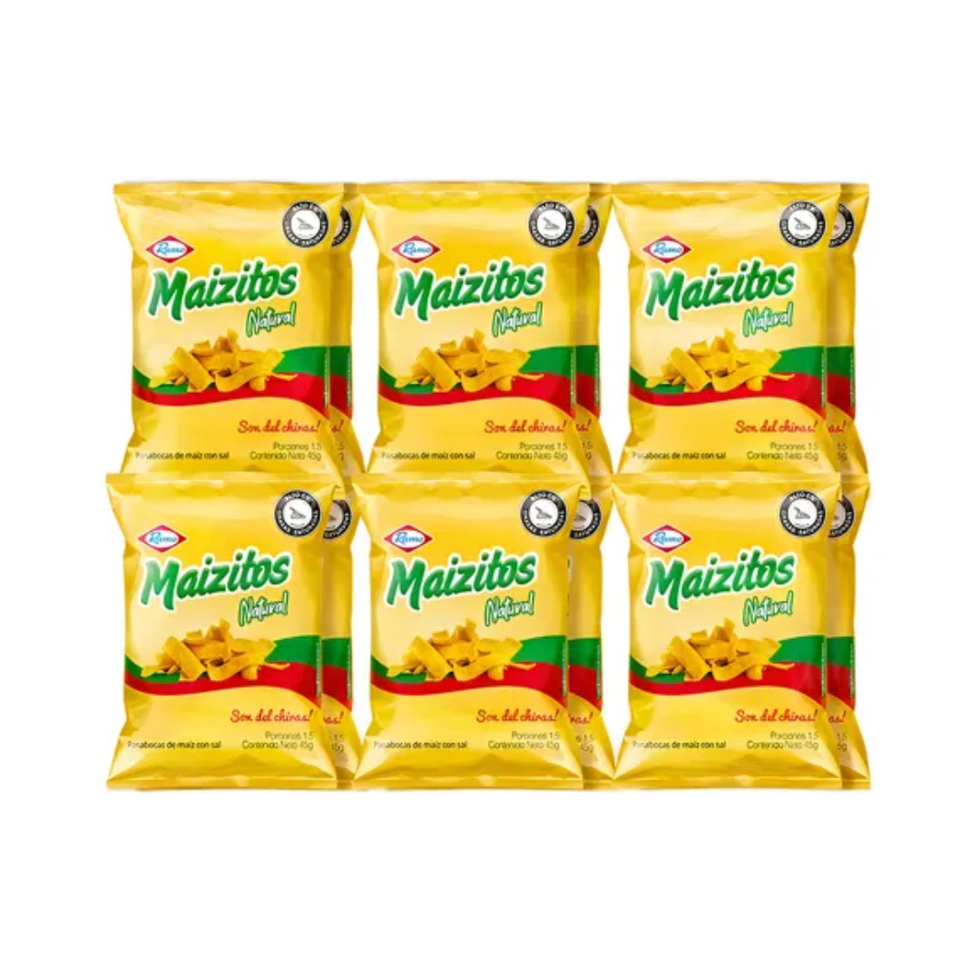 MAIZITOS NATURAL CHIPS 12PC - 45GR