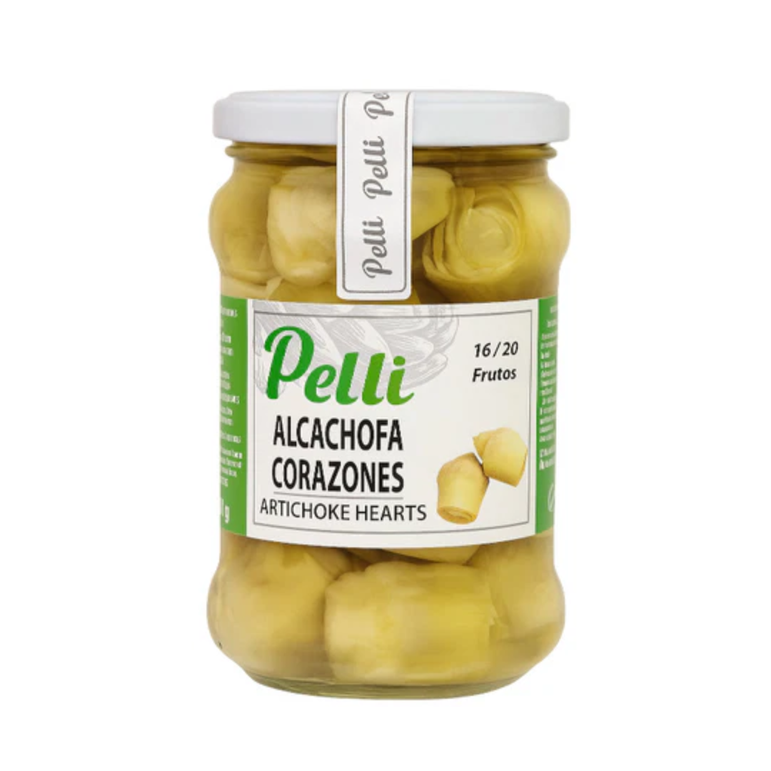 ARTICHOKE HEARTS IN BRINE PELLI 16/20 290GR
