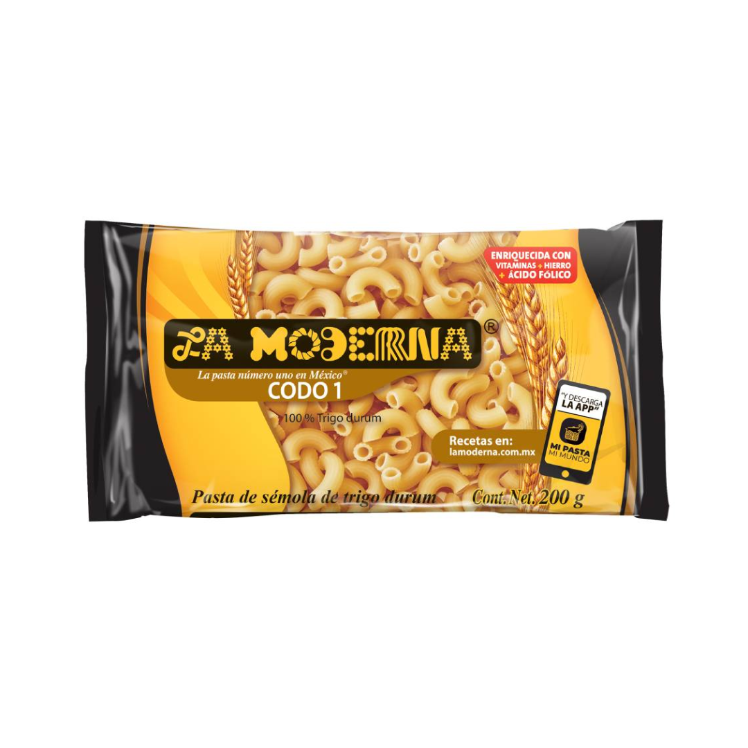 CODO 1 PASTA LA MODERNA 200GR